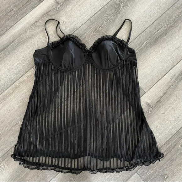 Elegant moments black babydoll lingerie 3X - Picture 2 of 4